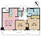 間取り：2LDK、専有面積51.62m2、バルコニー面積10.93m2
