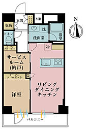 ラヴィリオ錦糸町ベルグレード 1SLDKの間取図画像