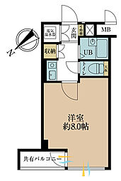 ノア道玄坂 1Kの間取図画像