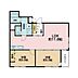 間取り：3LDK、専有面積50.29m2、バルコニー面積2.74m2