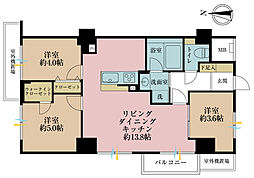 リノア三鷹 3LDKの間取図画像