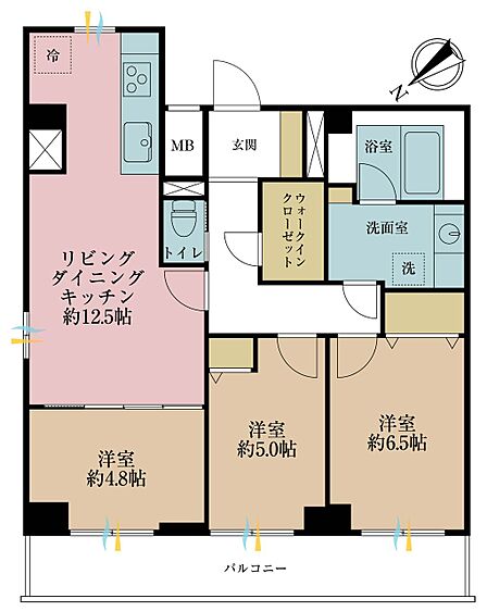 3LDK 間取り