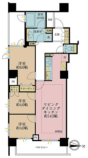 間取りを拡大表示