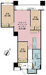 コスモ東京ベイタワー 3LDKの間取図画像