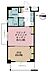 間取り：1LDK、専有面積40.14m2、バルコニー面積8.72m2