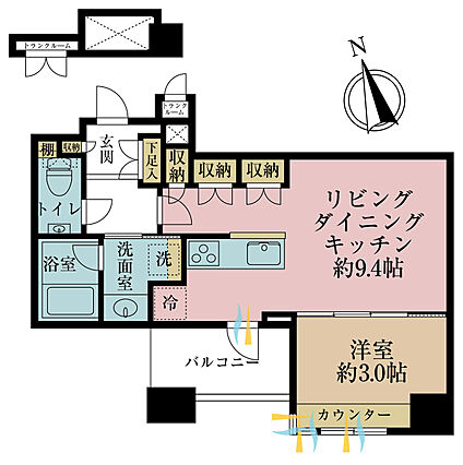 1LDK、専有...
