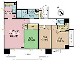 クレストフォルム亀戸ビュータワー 3LDKの間取図画像