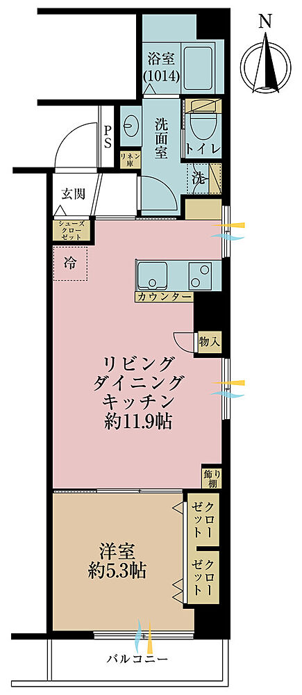 1LDK 間取り