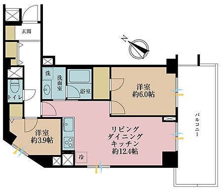 2LDK 間取り