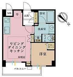 KIST原宿 1LDKの間取図画像