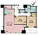間取り：2LDK、専有面積72.57m2、バルコニー面積6.2m2