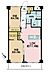 間取り：2LDK、専有面積51.15m2、バルコニー面積6.05m2