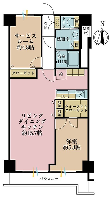 1SLDK 間取り
