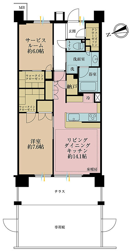 1SLDK 間取り
