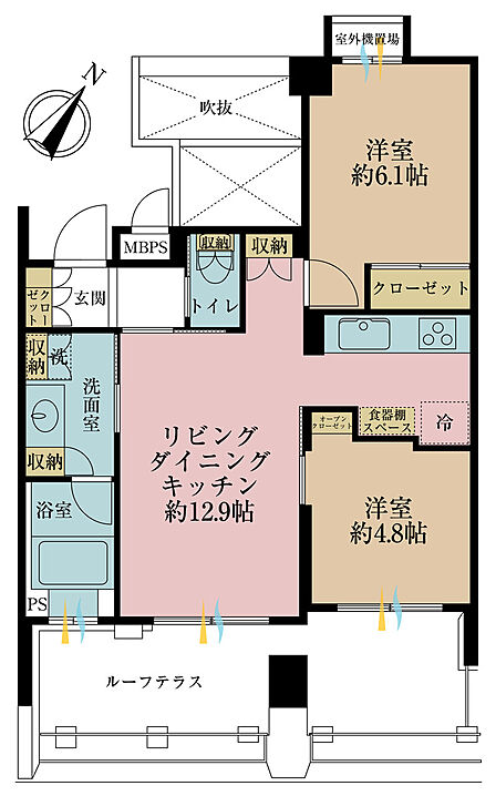 2LDK 間取り