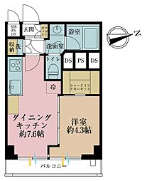 ヴィップ中野坂上 1DKの間取図画像