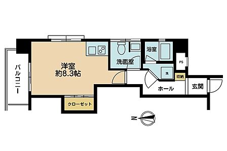 1R 間取り
