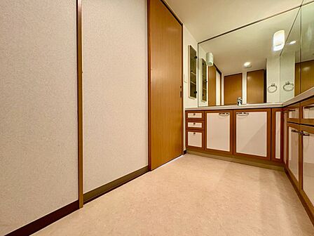 十分な広さの脱衣所。