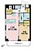 間取り：1LDK、専有面積47.47m2、バルコニー面積6.39m2