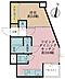 間取り：1LDK、専有面積35.1m2、バルコニー面積2.31m2