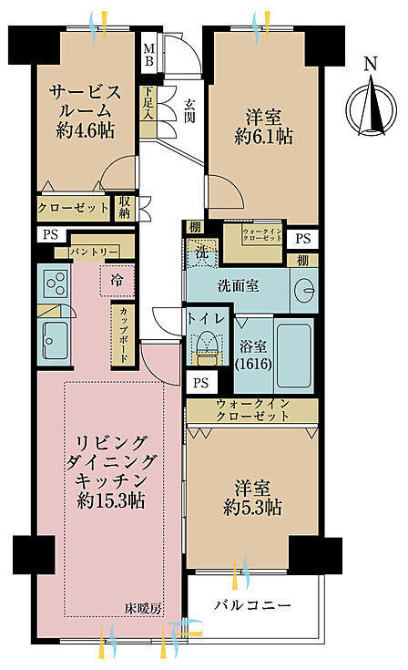 2SLDK 間取り