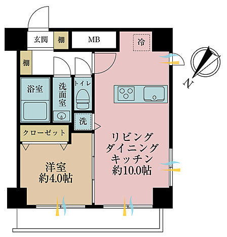 1LDK 間取り