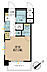 間取り：専有面積25.92m2、バルコニー面積3.81m2