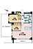 間取り：2LDK、専有面積59.74m2、バルコニー面積7.50m2