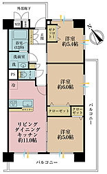 鎌倉町パーク・ファミリア 3LDKの間取図画像