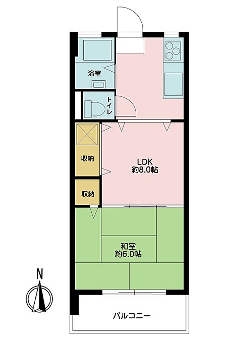 1LDK 間取り