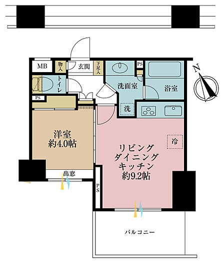 1LDK 間取り