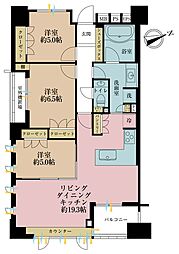 パークホームズセントラルシティ中央区湊 3LDKの間取図画像