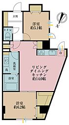 ピアース東京インプレイス 2LDKの間取図画像