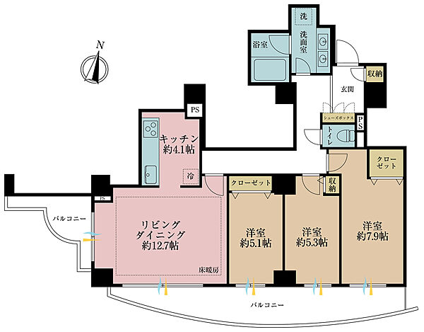 間取りを拡大表示