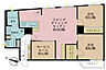 間取り：3LDK、専有面積72.5m2、バルコニー面積2.2m2