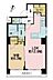 間取り：1LDK、専有面積43.74m2、バルコニー面積5.4m2