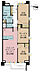 間取り：2LDK+S（納戸）、専有面積61.95m2、バルコニー面積5.91m2