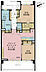 間取り：2LDK、専有面積63.76m2、バルコニー面積11.52m2