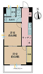 鶯谷永谷マンション 2Kの間取図画像