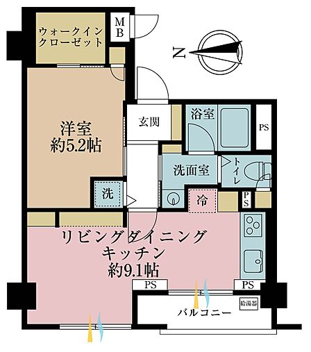 1LDK 間取り