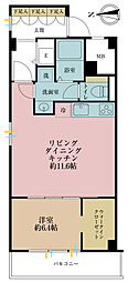ニュー両国サンハイツ 1LDKの間取図画像