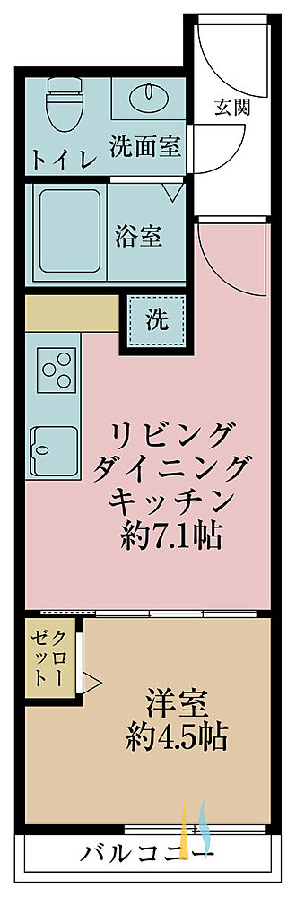 1LDK 間取り