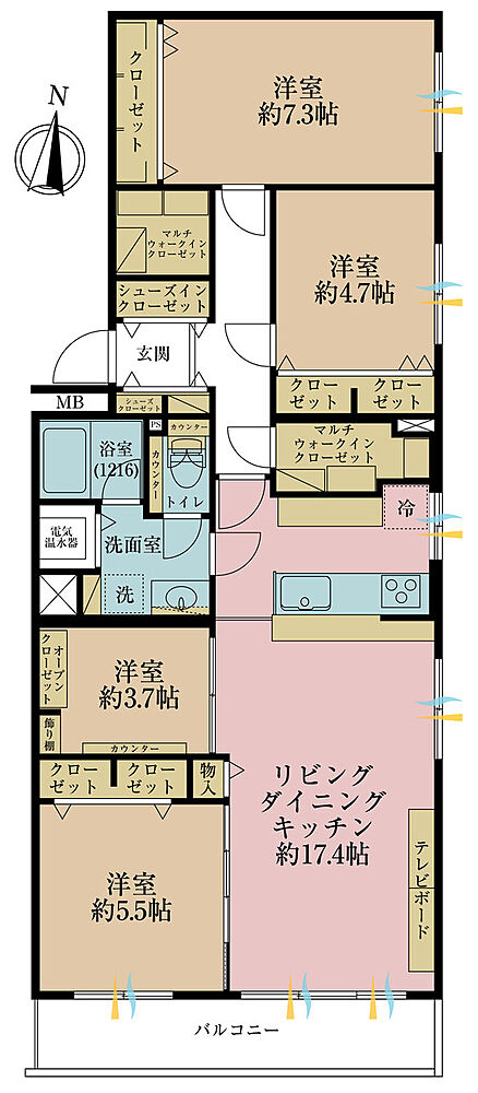 4LDK 間取り