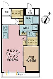 秀和第二築地レジデンス 1SLDKの間取図画像
