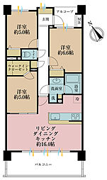 リステージ響の森横濱鶴見 3LDKの間取図画像