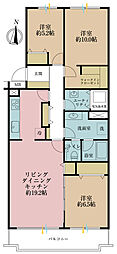 第二山手シティハウス 3LDKの間取図画像