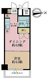 錦糸町ハイタウン 1DKの間取図画像