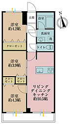 石神井公園ヒミコマンション 3LDKの間取図画像