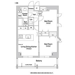 コンフォリア下北沢 2DKの間取図画像