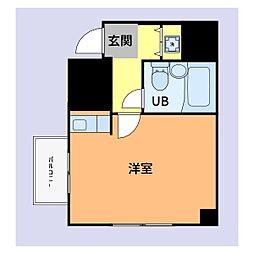 コパーズ・アプト戸部 ワンルームの間取図画像